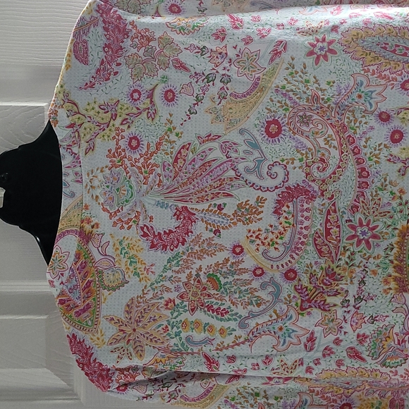 Orvis women's top multicolor floral paisley size L - Picture 2 of 8